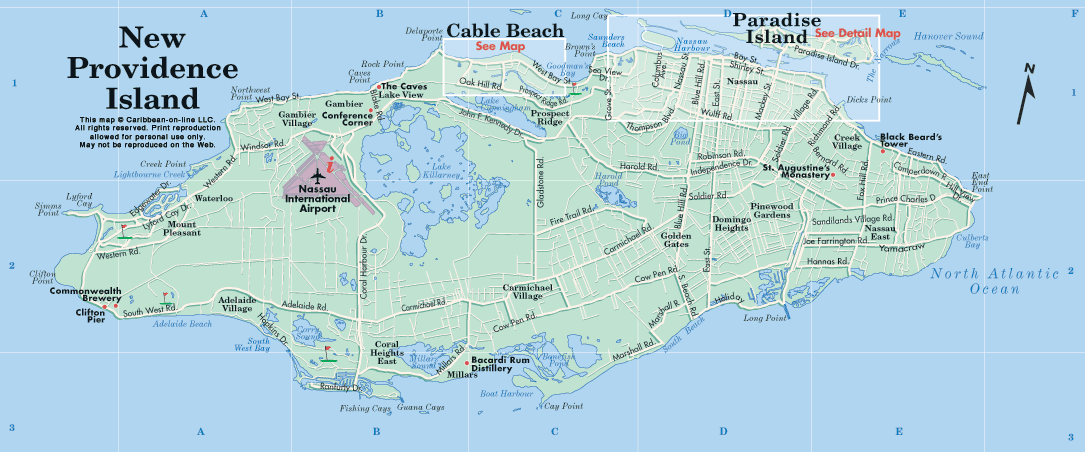 New Providence Island Map